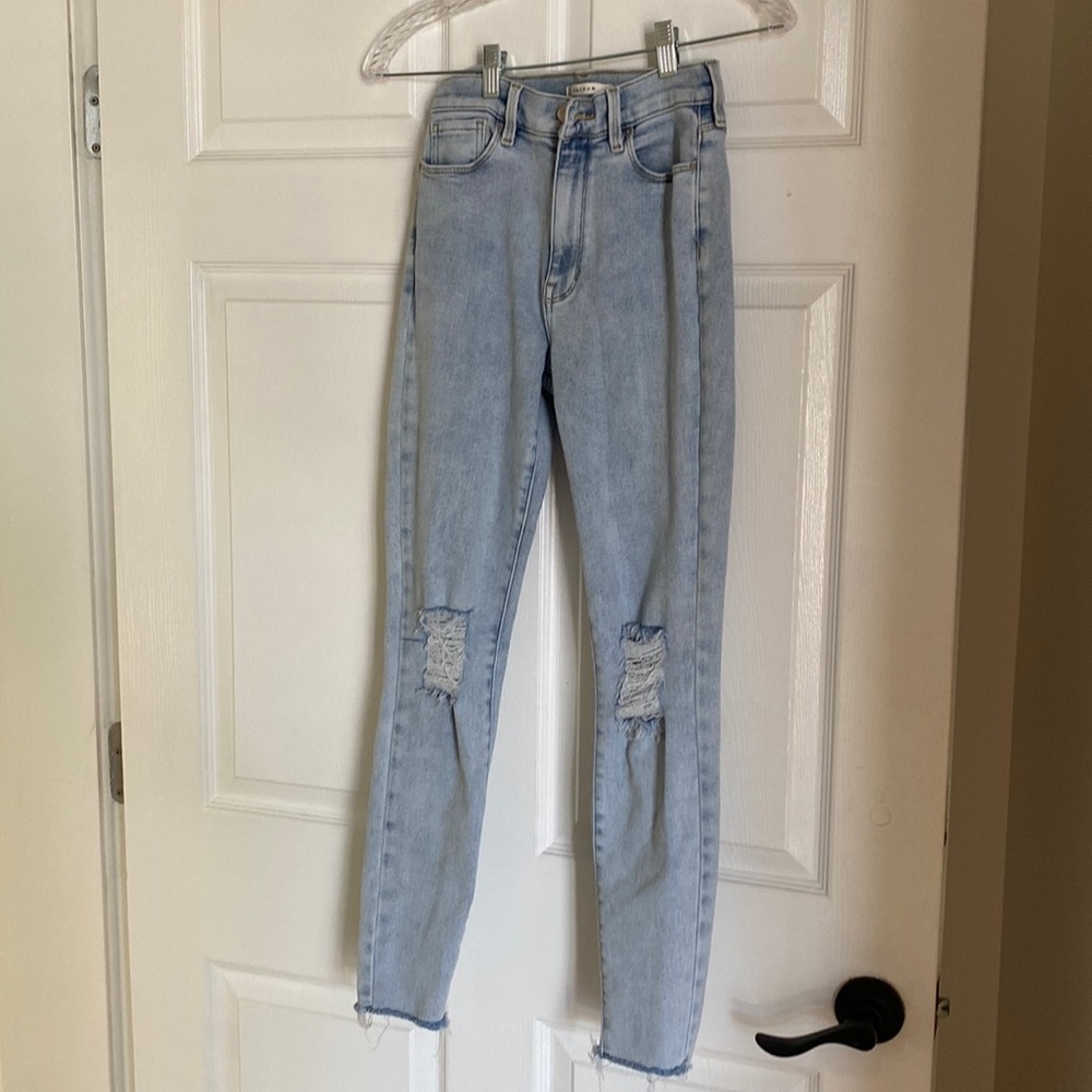 Pacsun light jeans with rips at knees
